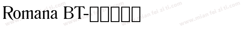 Romana BT字体转换